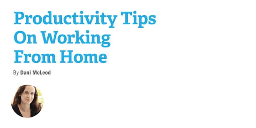 Productivity tips for working from home