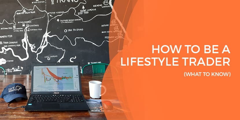 lifestyle trader day trading-while travelling using laptop