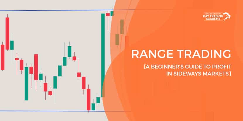 depiction of range trading candlestick chart